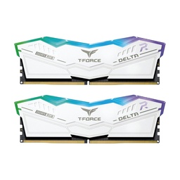 TeamGroup T-Force DELTA RGB DDR5 Ram 32GB (2x16GB) 6000MHz PC5-48000 CL30 Intel XMP 3.0 & AMD Expo Compatible Desktop Memory Module Ram - White