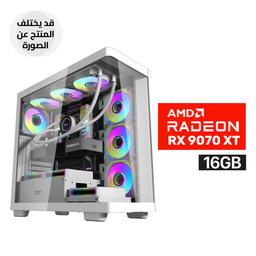 Gaming PC Ultra 5-250K Processor, ASUS Z890 AYW GAMING WIFI W, 32GB D5 RAM White, 1TB SSD GEN-4 NVMe, Sapphire PURE AMD Radeon RX 9070 XT 16GB, 850 WATT GOLD PSU, L360 Liquid Cooler White, Aigo DarkFlash DS900W ATX Case, 7x ARGB Fans, Win 11 Pro (License)