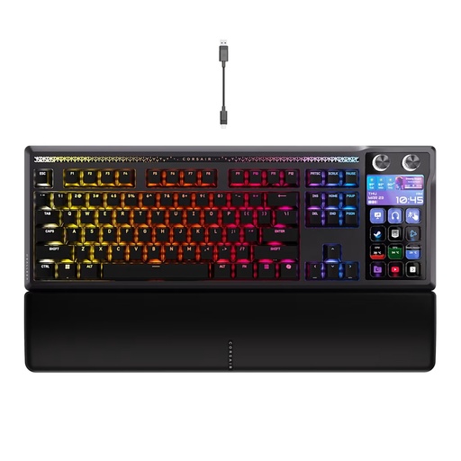 Corsair Galleon 100 SD Stream Deck-Integrated Full-Size Wired Mechanical Gaming Keyboard (Black)