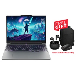 Lenovo Loq 15IPH11 Gaming Laptop, Intel Core Ultra 7 356H Processor, 16GB RAM, 512GB SSD NVMe, NVIDIA GeForce RTX 5060 8GB, 15.3" WUXGA IPS 165Hz Display, RGB Backlit Keyboard, Windows 11 Pro (License), Luna Grey (Free Gift Lenovo Earbuds+Mouse+Bag)
