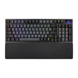 ASUS ROG Azoth 96 HE Wireless Gaming Keyboard, Tenkeyless Size, ROG HFX V2 Magnetic Switches, Featuring an OLED Display, three-way knob, Tri-Mode connectivity, Detachable Silicone Wrist Rests