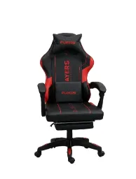 Players Gaming Chair with Footrest –  Red/Black