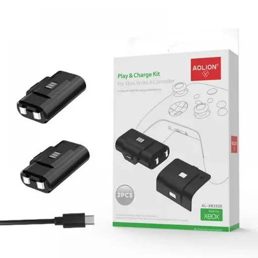 AOLION Play & Charge Kit, Rechargeable Battery Pack For Xbox Series S X Controller Play Battery Pack Charger For Xbox Series X S