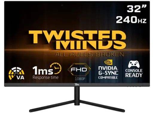 Twisted Minds 32 ,FHD ,240HZ ,VA, 1ms/HDR HDMI2.1 Gaming Monitor TM32FHD240VA