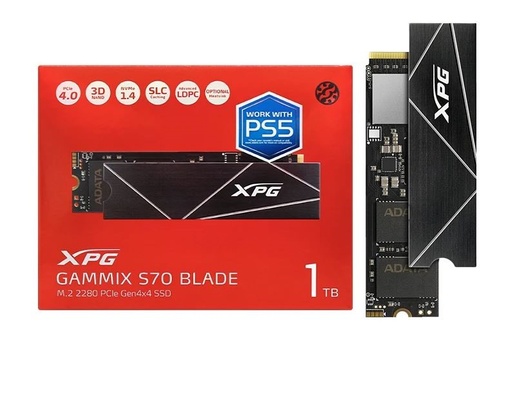 [AXG0N] ADATA XPG GAMMIX S70 BLADE PCIe Gen4x4 M.2 2280 Internal Solid State Drive 1TB Internal Gaming SSD for PS5 Laptop Desktop 