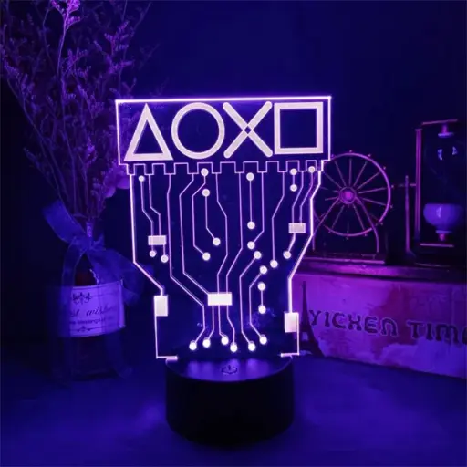 Light 3D night PS Logo electric 