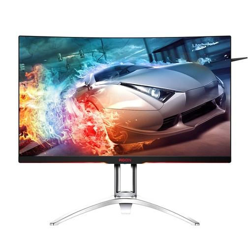 AOC AGON AG322QC4 31.5 Inch Curved VA LED QHD (2560 x 1440) HDR 400 Freesync 2 144Hz Gaming monitor with Built-in Speakers. (VGA, HDMI x 2, DisplayPort x 2, USB 3.0 x 2) - Black/Silver
