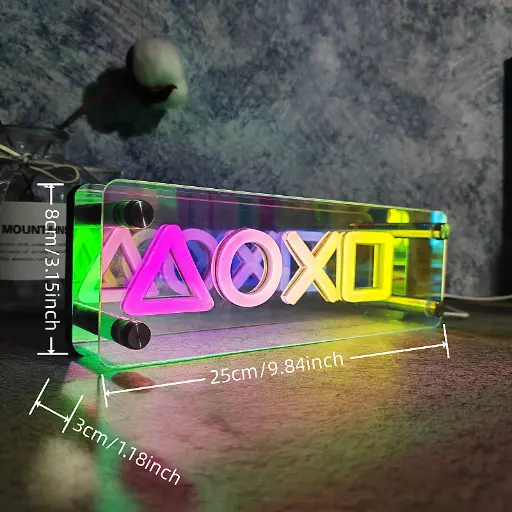 LED 3D Neon Signs, LOVE Atmosphere Lamp for Home, USB Operated Table Night Lights for Kids,Gift,Bar,Party,Halloween Decor