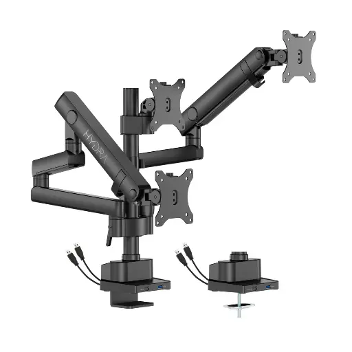 [SHSTN] Sades Hydra SA-MS03 Triple Monitor Mount Arm (Max size 27"/9KG Per ARM) - Black 