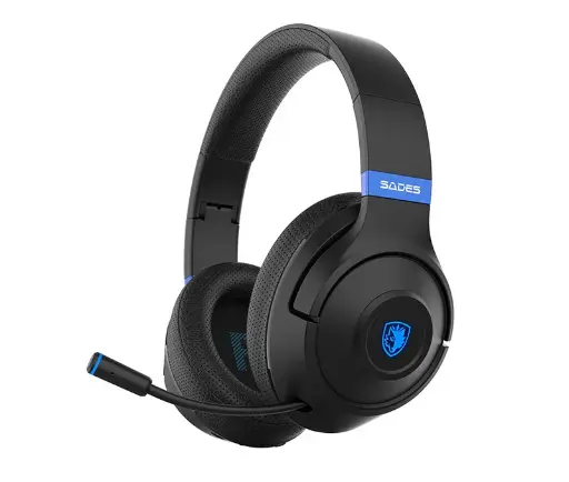 SADES WHISPER WIRELESS-BL HEADSET(SA-205) black 