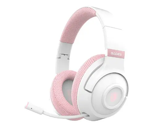 SADES WHISPER WIRELESS-BL HEADSET(SA-205) PINK 