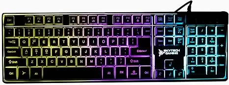 [SGCKN] Skytech Gaming Classic K-1000 RGB Gaming Keyboard, 104 Keys USB Wired Keyboard - Black 