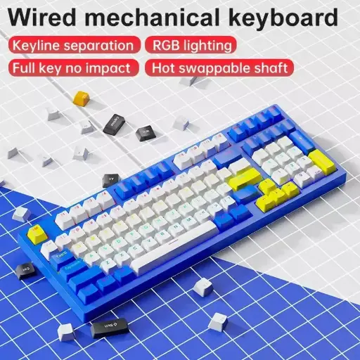 [SKKAN] SKYLION K98 Keyboard And Wire Separate Mechanical Keyboard A Variety Of Lighting