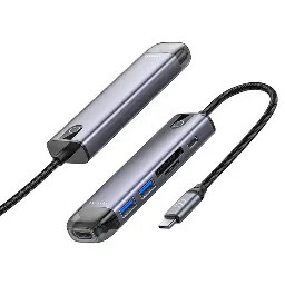 Mcdodo HU-7740 6 in 1 HUB HDMI; USB-A 3.0*2; USB-C(PD 100W); SD/TF Card Slot