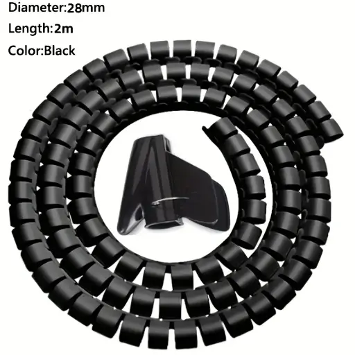 Cable Management Sleeve in Black