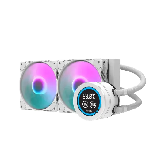 DarkFlash DN240D Nebula Liquid CPU Cooler - White 
