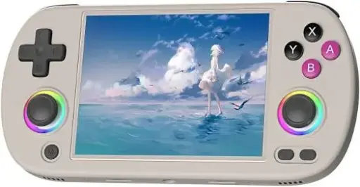 [ARH2U] ANBERNIC RG40XX H Retro Handheld Game Console , 4.0 Inch IPS Screen Linux System Built in 64G TF Card 5488 Games Support HDMI TV Output 5G WIFI Bluetooth 4.2, Gray RG40XX H 