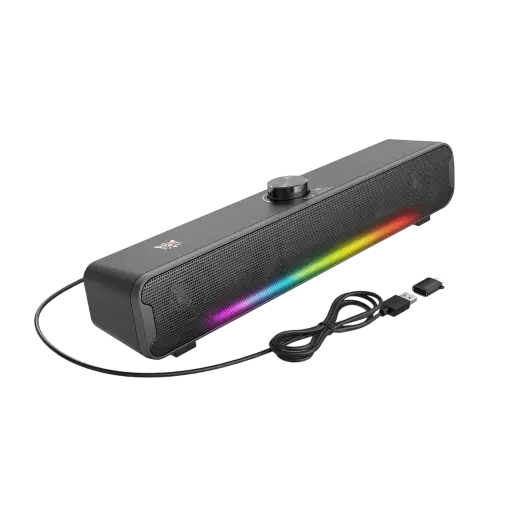 ONIKUMA L16 Bluetooth-compatible Speaker with RGB Light, Powerful Computer Speaker Portable Soundbar for TV Home Theater PC Gaming 