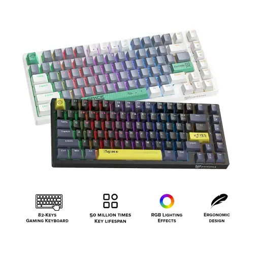 [OGW8N] ONIKUMA G52 Wired 82 Key Hot-Swappable Gaming Keyboard