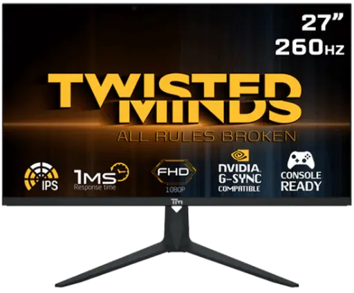 Twisted Minds 27" FHD 260HZ, IPS, 1MS, HDMI 2.1 Gaming Monitor TM27PG 