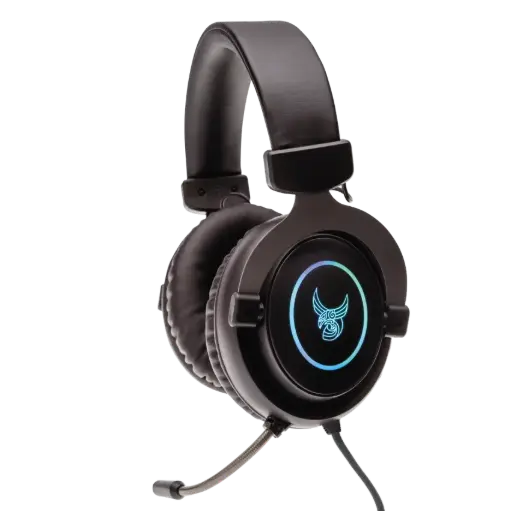 L33T Gjermundbu, Gaming Headset, 50mm Driver, LED, Black 