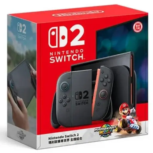 Nintendo Switch 2 Console Neon + Mario Kart World Bundle - Black (Hong Kong Version) 