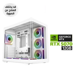 Gaming PC i7-14700K, ASUS Z790-P WIFI D5, 32GB RAM DDR5, 1TB SSD NVMe, RTX 5070 12GB VGA White, 750 WATT GOLD PSU, COOLER MASTER L360 Liquid Cooler White, Cooler Master Elite 600 Case White 7x RGB Fans White, Windows 11 Pro (License)