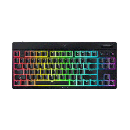 Razer BlackWidow V4 TKL HyperSpeed Wireless/Bluetooth/Wired Chroma RGB Gaming Keyboard, Yellow Linear Switches,Up to 980 Hrs Battery Life, Black | RZ03-05450100-R3M1