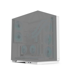 Acer V333 ATX Mid Tower Three Panel Front Top & Left Side Tempered Glass Case With 8 ARGB Fans - Silver