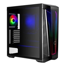 Cooler Master MasterBox 540 Mid-Tower ARGB Ether Front Panel Removable Top Panel Tempered Glass Front Dark Mirror Panel with Case - Black