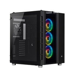 Corsair Crystal Series 680X RGB Airflow ATX Mid-Tower 3 Side Tempered Glass Panel Case with 4 RGB Fans - Black
