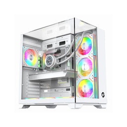 GameOn Valkyrie I Series ATX Mid Tower Gaming Case With (4 ARGB Fans Included) - White