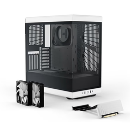HYTE Y40 Mid Tower Two Panel Front & Left Side Tempered Glass Case With 2 Fan - Black/White