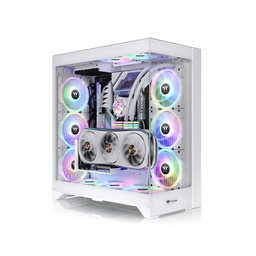 Thermaltake CTE E600 MX Snow Mid Tower Case, 2x 4mm Tempered Glass, 3Way VGA Mounting Bracket; 400mm PCIe4 Riser Cable Included