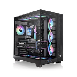 Thermaltake View 380 XL TG Mid Tower Two Panel Front & Left Side Tempered Glass Case with 4 ARGB Fans - Black