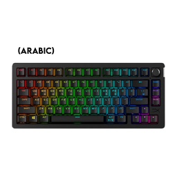 HyperX Alloy Rise 75% Wireless/Bluetooth Gaming Keyboard Red Linear Switch (English/Arabic) For PC,PS5,PS4,Xbox Series X|S & Xbox One